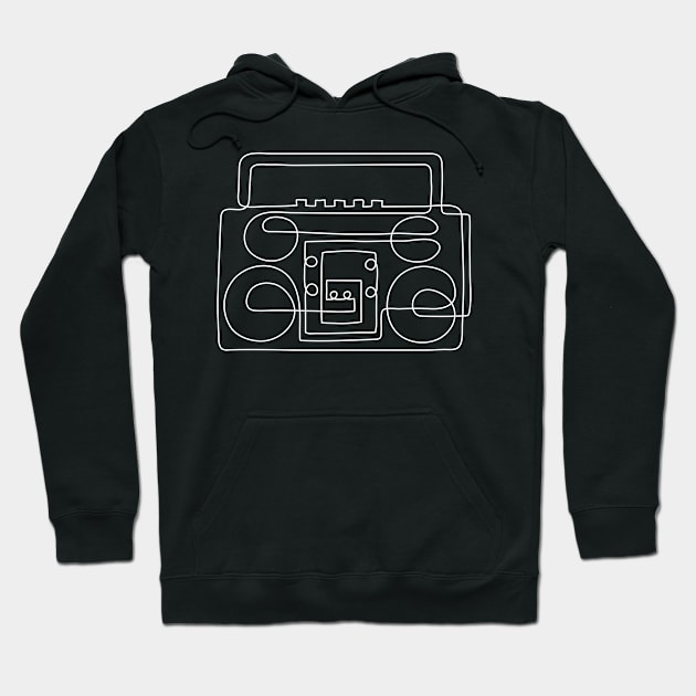 Boombox Hoodie by Moe Tees